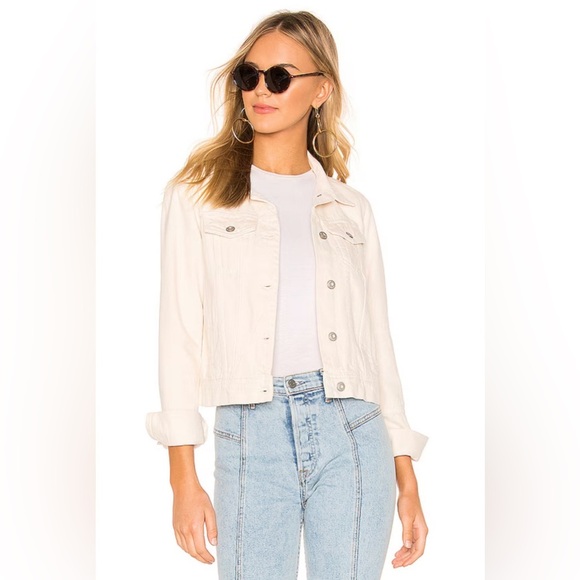 Free People x We the Free Rumors Denim Jacket in Ivory - Picture 1 of 4